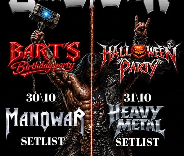 SONS OF ODIN MANOWAR SETLIST IN HONOUR OF BARTS BIRTHDAY